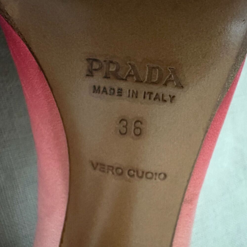 PRADA Capretto Pumps Pink Ombre Leather Pointed Heels Stiletto - Picture 12 of 13